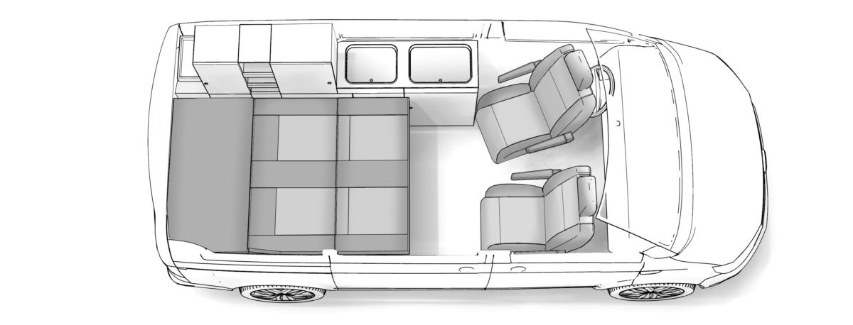 Grundriss Camper mit Kleiderschrank