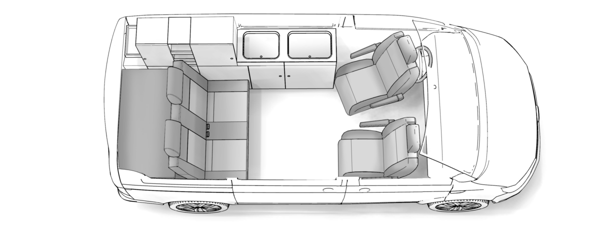 Grundriss Camper mit Kleiderschrank