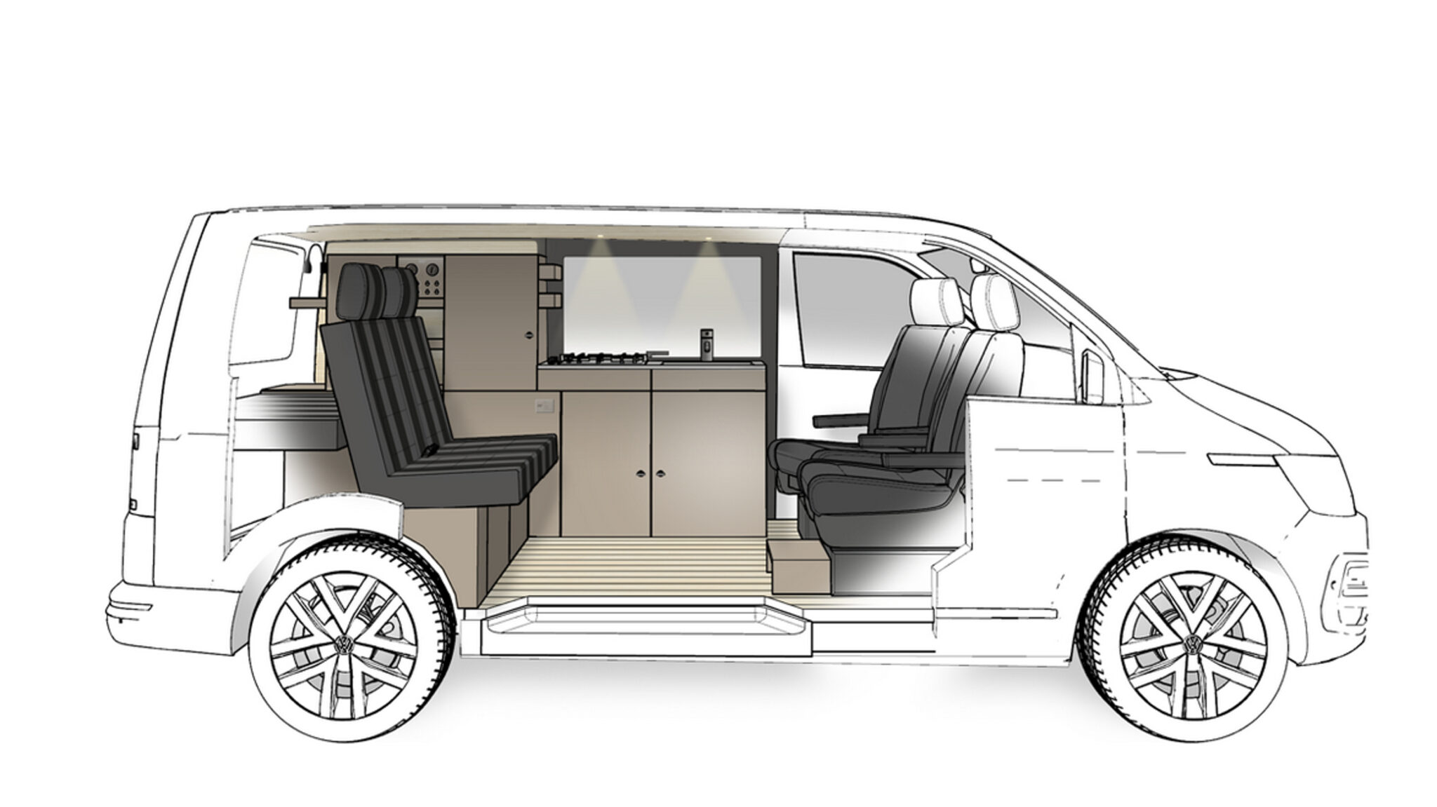 Camper mit Kleiderschrank