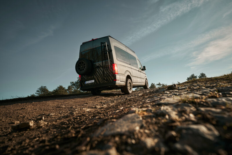 Maximale Steigung auf Schotter Piste mit Camper Van